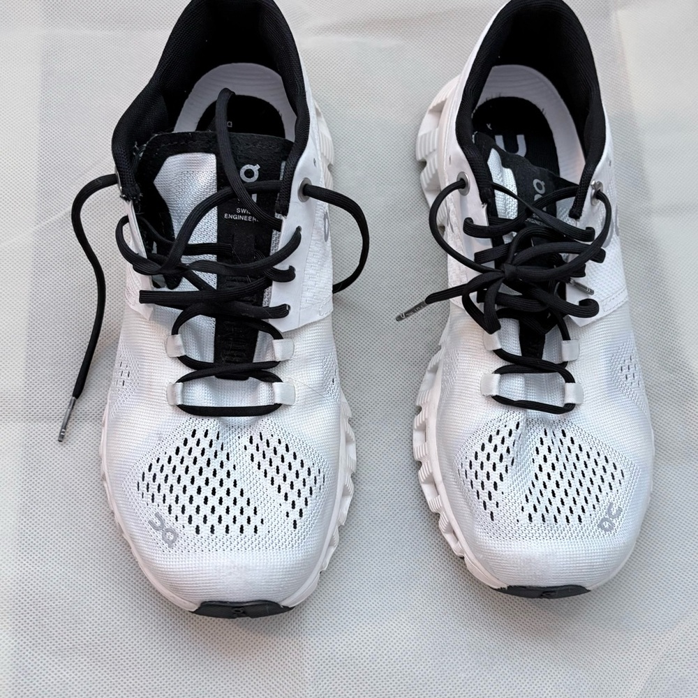On Running Black and White Athletic Shoes